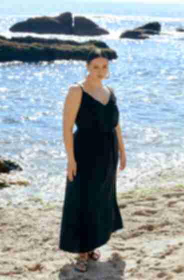 Сукня-комбінація мідаксі віскоза жатка чорна великий розмір