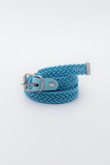 Light blue braided belt