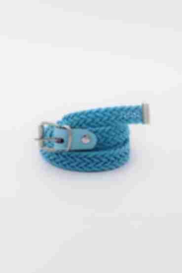Light blue braided belt