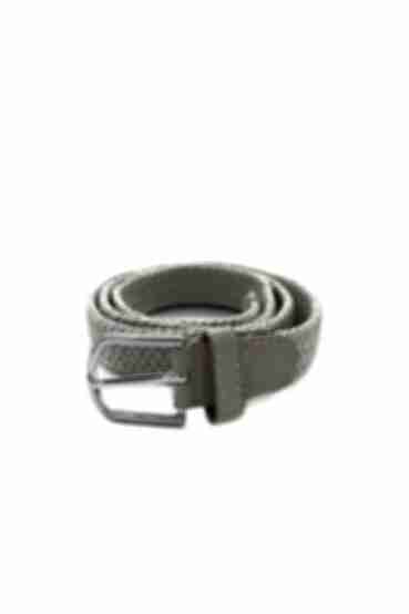 Beige braided elastic band belt 2.5 cm