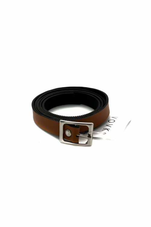 Women's thin brown belt