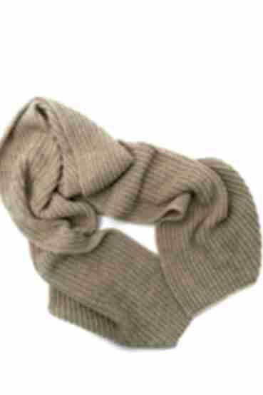 Beige knitted scarf 30*180 cm