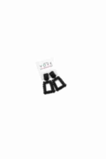 Black rectangular earrings