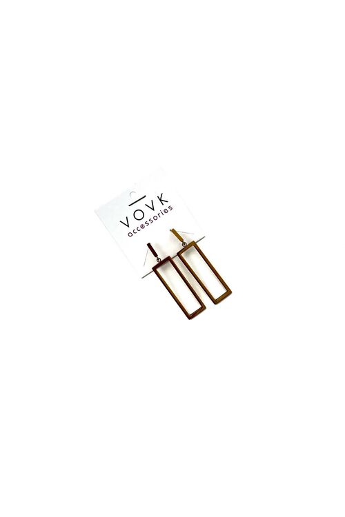 Golden steel earrings