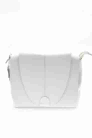 Bag MICHELLE K-207-B genuine leather white portofino embossing