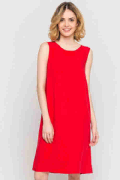 Red staple T-shirt dress