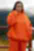 Костюм свитшот с капюшоном и брюки трикотаж с начесом оранжевый большой размер