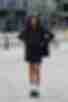 Black mini high rise skirt