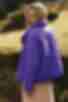 Куртка укороченная на кнопках плащевая ткань фиолетовая