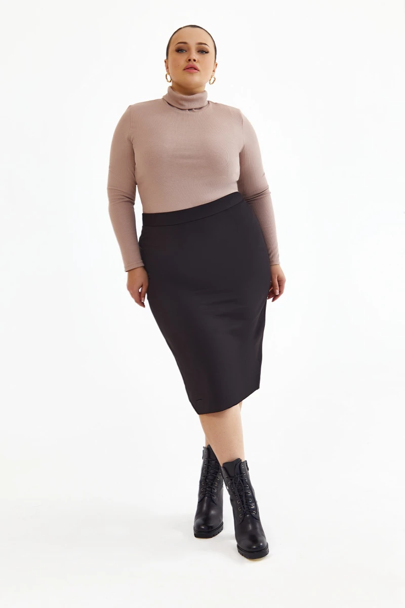 Black pencil skirt made of costume fabric #2