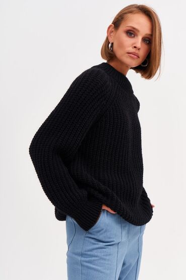 Women's black knitted sweater #2