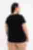 Жіноча трикотажна футболка чорна великий розмір