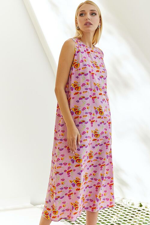 Taffy midaxi tank top dress in flowers