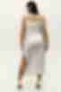 Сукня комбінація з боковим розрізом молочна великий розмір