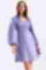 Платье мини с пуговицами искусственный шелк темно-лавандовое