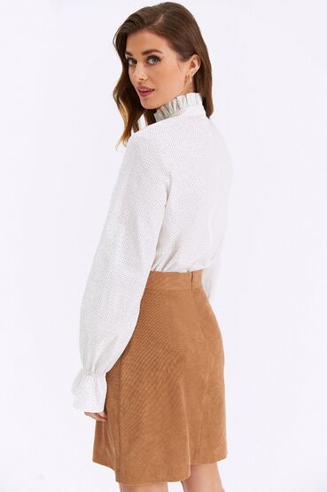  Short camel corduroy skirt #2