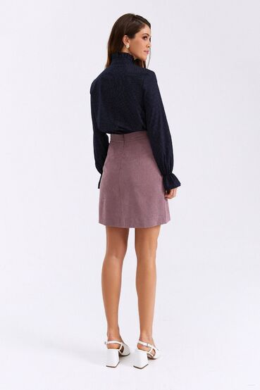 Short lavender corduroy skirt #2