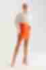 Короткая юбка со шнуровкой оранжевая