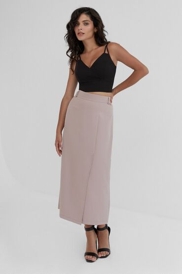 Mocha skirt with flaps