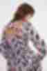Платье мини с открытой спиной из штапеля авторский принт на розовом