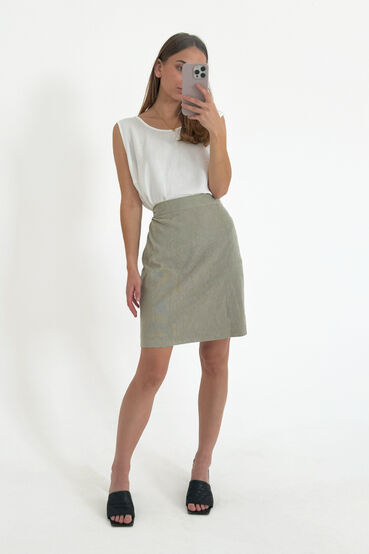 Sage mini corduroy skirt