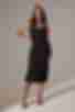 Black bodycon dress made of suiting fabric