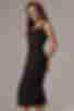 Black bodycon dress made of suiting fabric