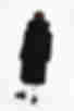 Удлиненная стеганная куртка с капюшоном черная
