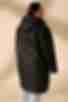 Чорна куртка з розрізами та каптуром великий розмір