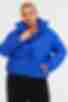 Electric blue cropped jacket with snap buttons plus size