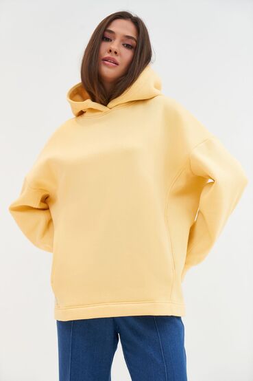 Lemon knitted hoodie with fleece #2