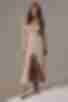 Платье миди с разрезом искусственный шелк латте