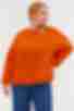 Трикотажный свитшот с начесом оранжевый большой размер