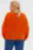 Трикотажный свитшот с начесом оранжевый большой размер