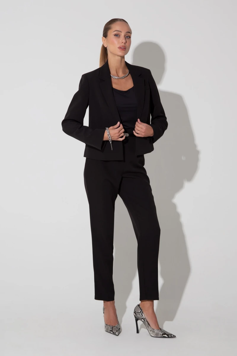 Black cropped jacket