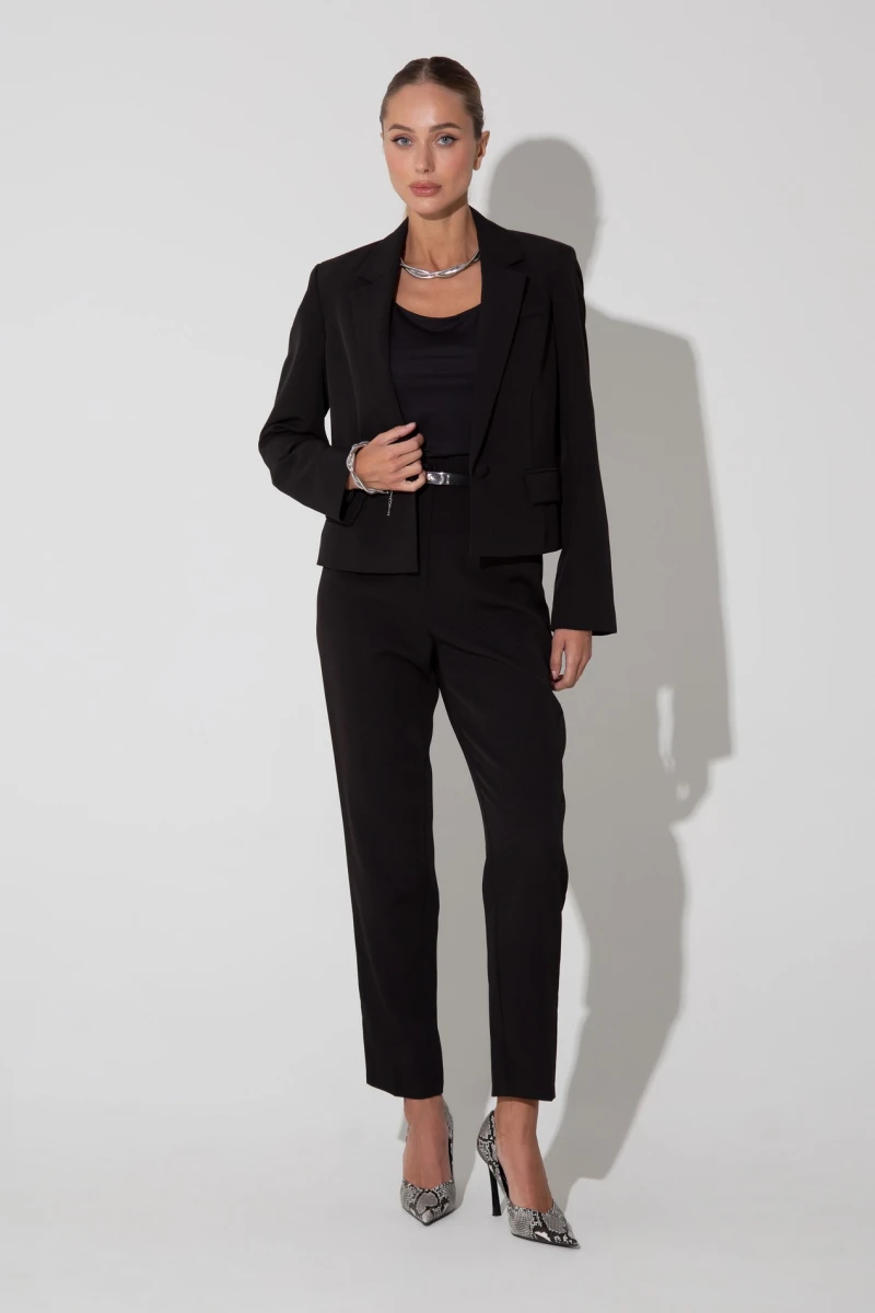 Black cropped jacket