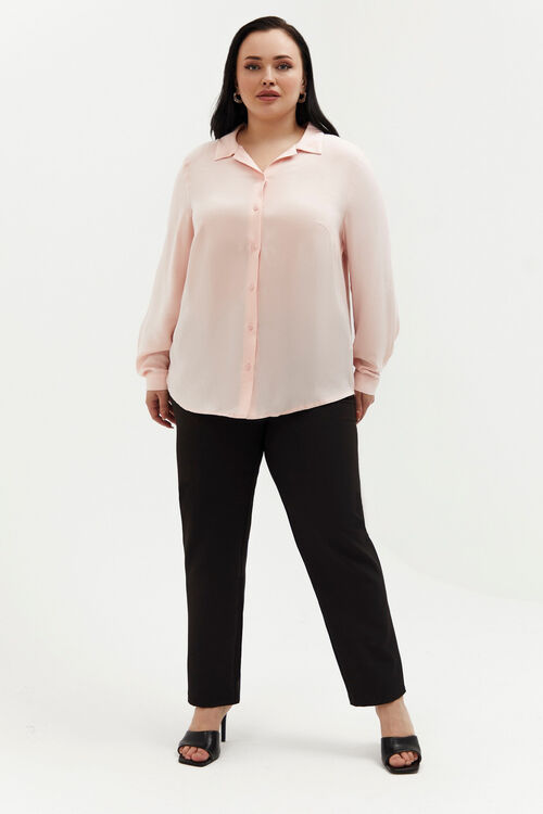 Blush staple cotton shirt plus size