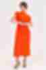 Льняное миди платье оранжевое