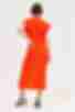 Льняное миди платье оранжевое