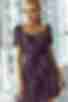Платье мини с коротким рукавом леопардовый принт на фиолетовом