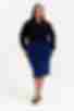 Женская юбка-карандаш из костюмной ткани электрик большой размер