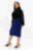 Женская юбка-карандаш из костюмной ткани электрик большой размер