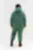 Sage knitted fabric suit with hoodie a yoke and pants plus size