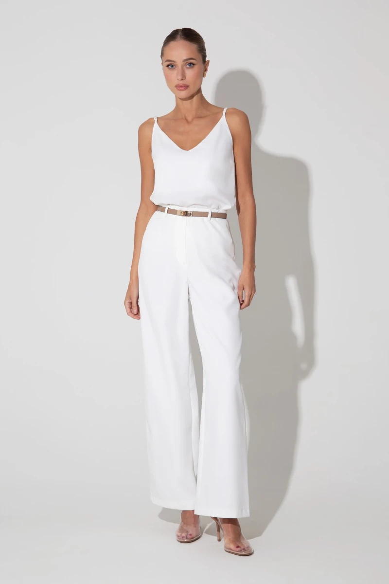 Straight milk pants