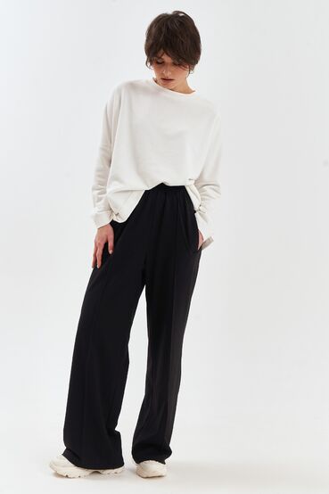 Flared knit trousers black #2