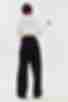 Black flare trousers made of knitted fabric