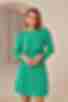 Платье мини плотный штапель мелкоцвет зеленое