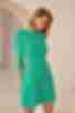 Платье мини плотный штапель мелкоцвет зеленое