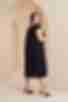 Платье с коротким рукавом деми штапель черное большой размер