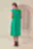 Платье с коротким рукавом деми штапель изумрудное